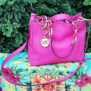 Michael Kors Cynthia ❤ Saffiano Leather Satchel
